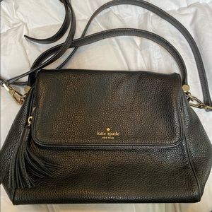 Kate Spade Black Pebbled Leather Tote Purse